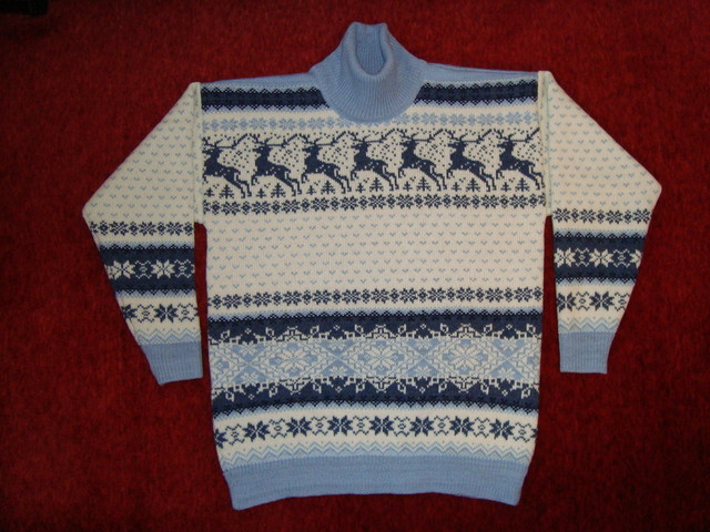 свитер с норвежским узором + фотки